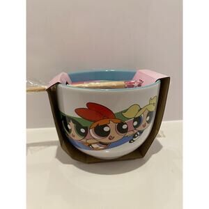 The Powerpuff Girls Ramen Set Bowl w/Chopsticks. Brand new!!!